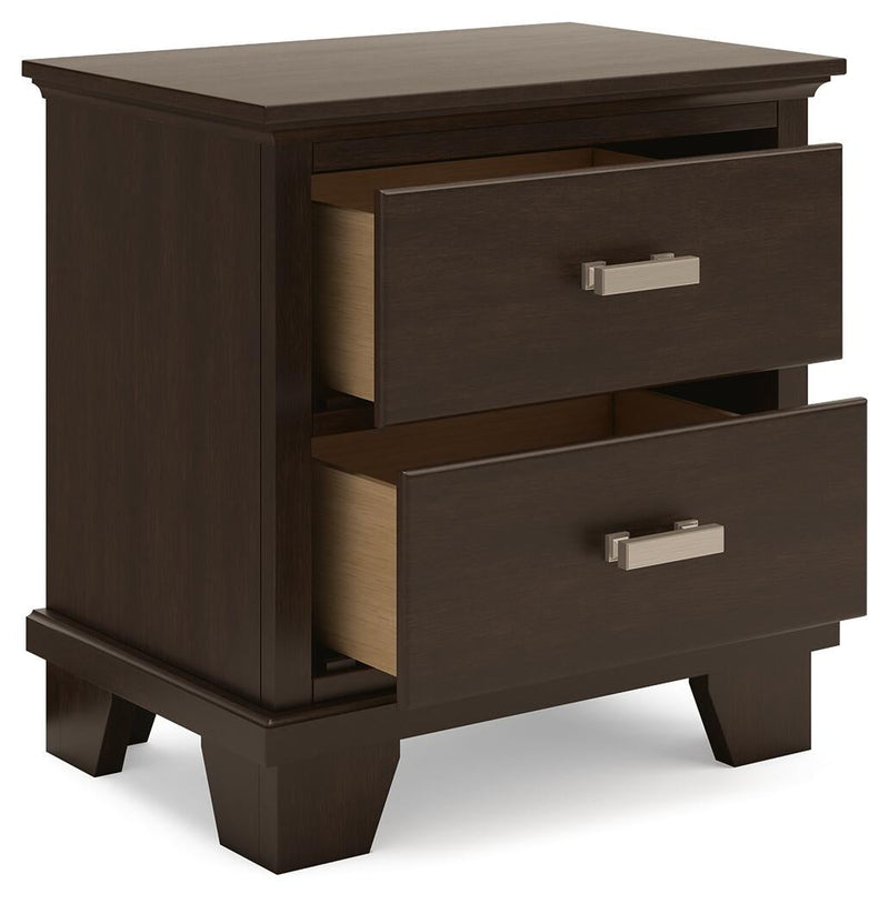 Covetown Twin Panel Bed with Mirrored Dresser and Nightstand