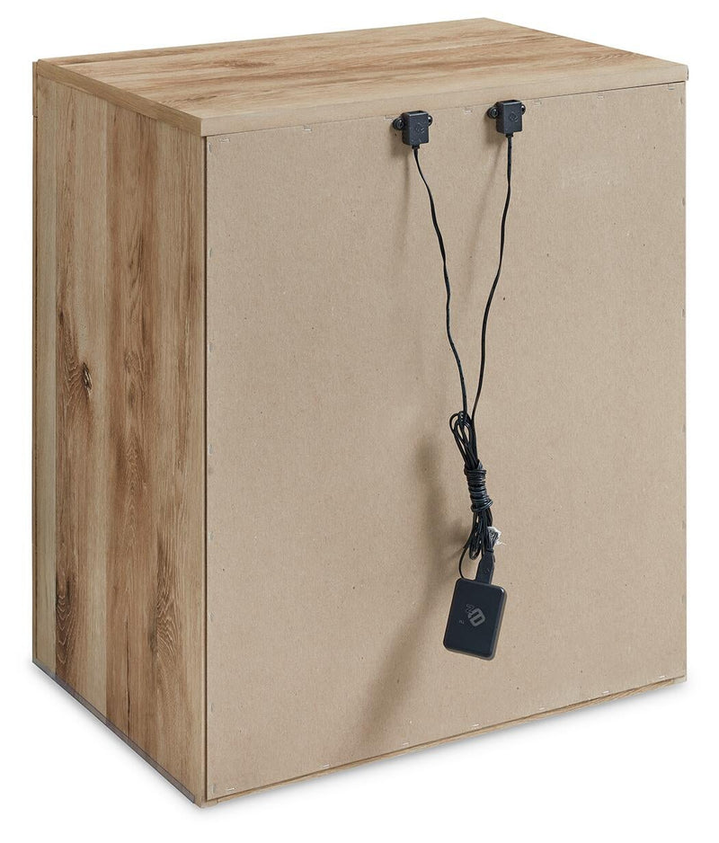 Hyanna Twin Panel Bed with 1 Side Storage, Dresser, Mirror and Nightstand