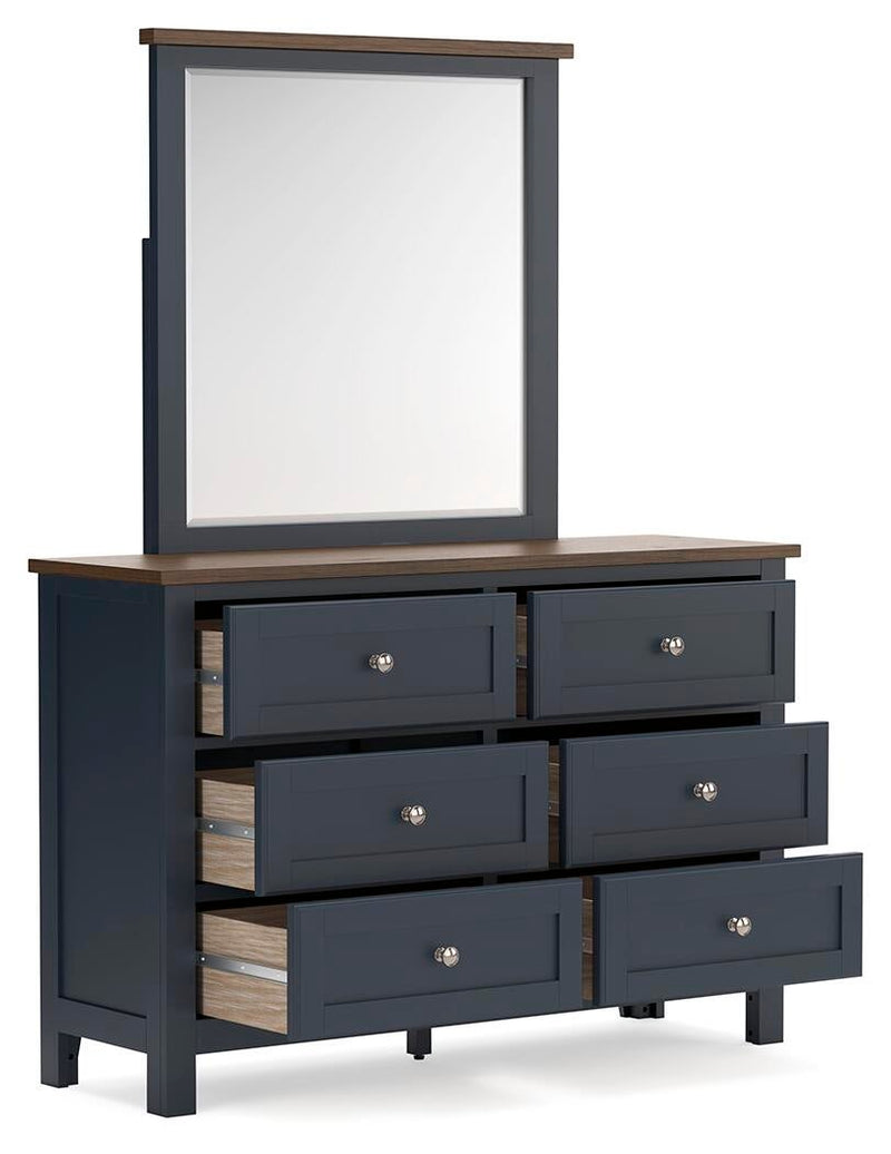 Landocken Full Panel Bed, Dresser and Mirror