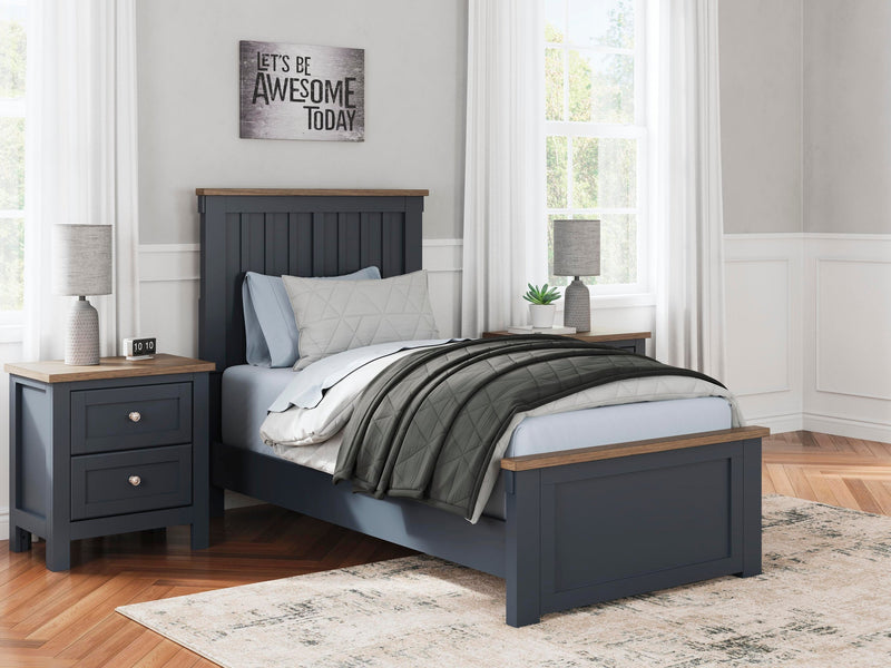 Landocken Twin Panel Bed, Dresser, Mirror and Nightstand