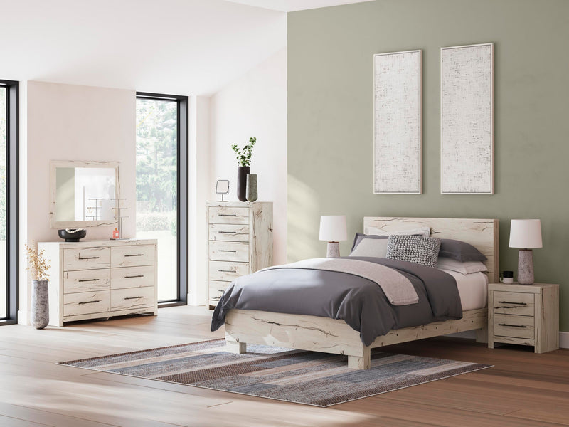 Lawroy Queen Panel Bed, Dresser and Mirror