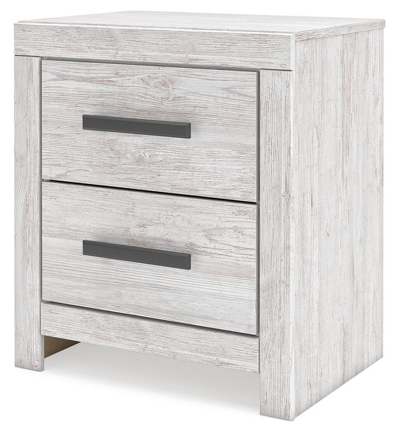 Cayboni Twin Panel Bed with Mirrored Dresser and Nightstand