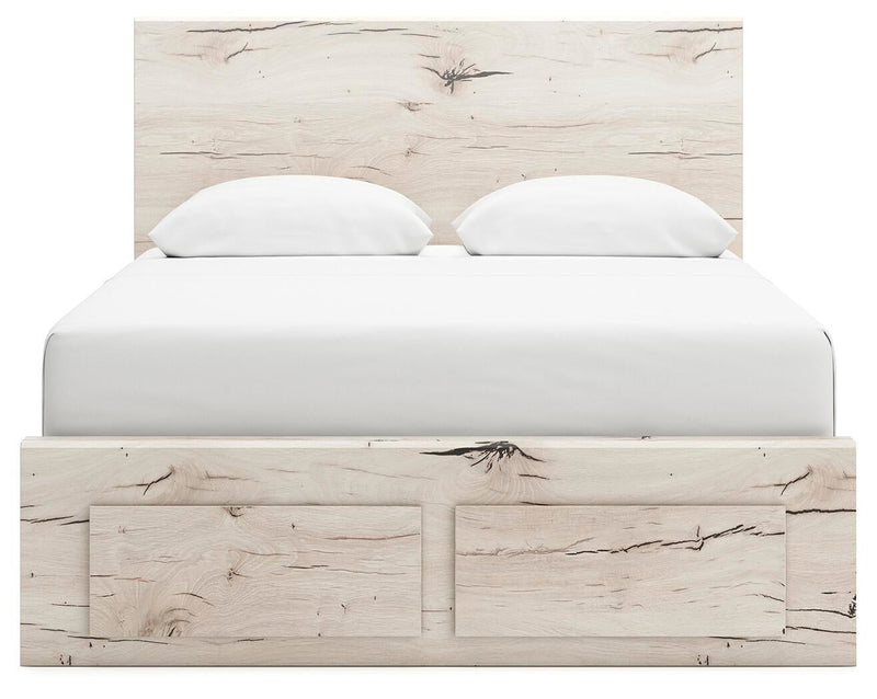 Lawroy Queen Panel Storage Bed, Dresser, Mirror and Nightstand