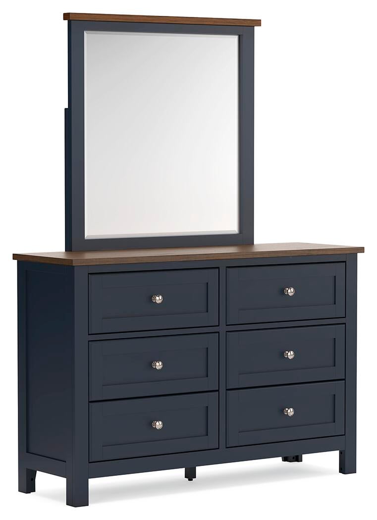 Landocken Twin Panel Bed, Dresser and Mirror