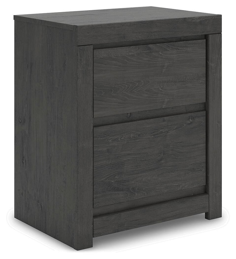Parlayon Queen Panel Storage Bed, Dresser, Mirror and Nightstand