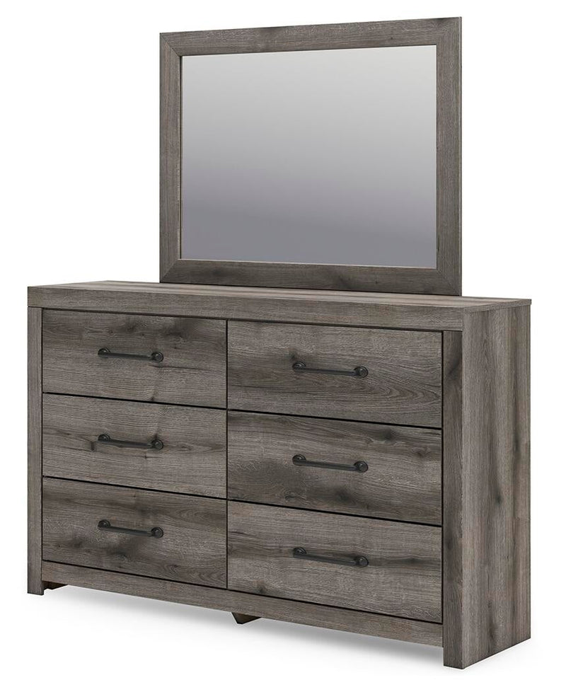 Urbanoore Twin Panel Bed with Storage, Dresser and Mirror