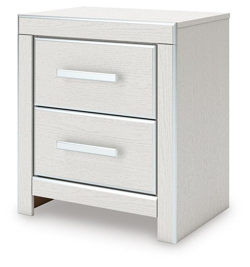 Birmonton King Upholstered Panel Platform Storage Bed, Dresser, Mirror and Nightstand
