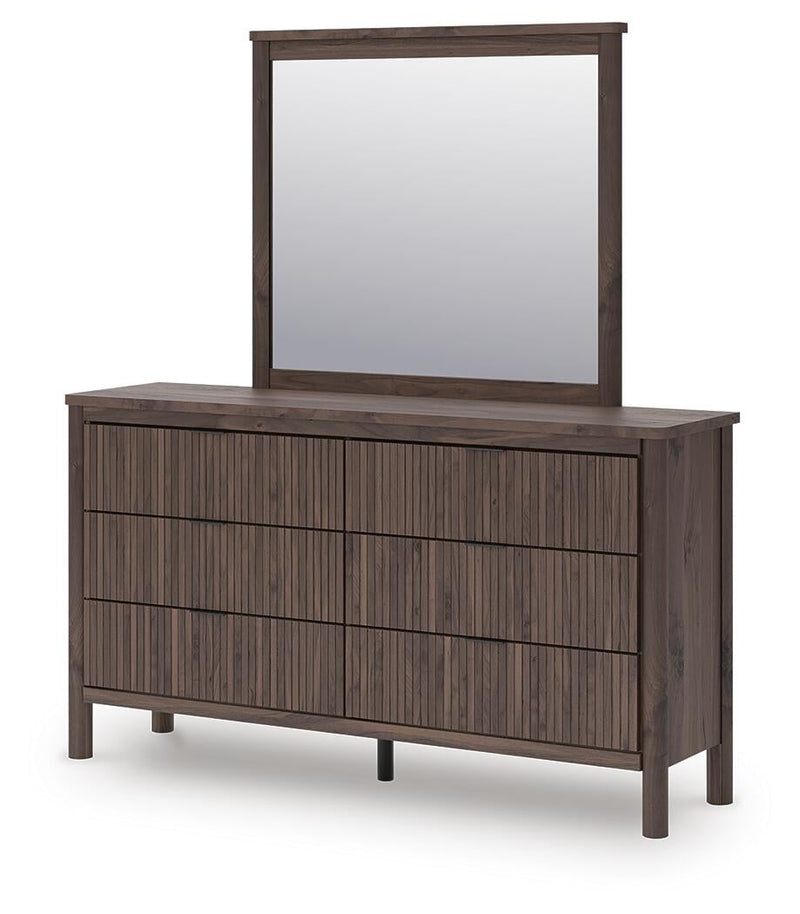 Cadmori Full Panel Platform Bed, Dresser, Mirror and Nightstand
