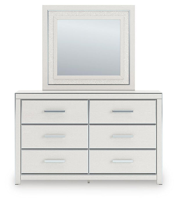Zuraleus Queen Upholstered Panel Platform Storage Bed, Dresser, Mirror, Chest and Nightstand