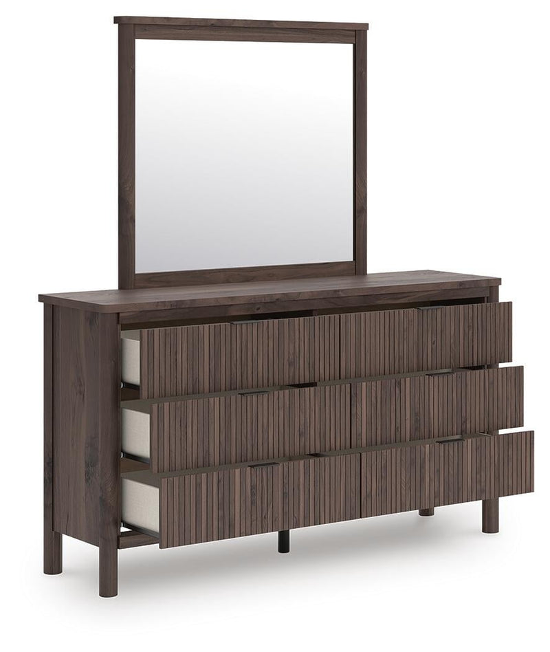 Cadmori Queen Panel Bed, Dresser, Mirror and Nightstand
