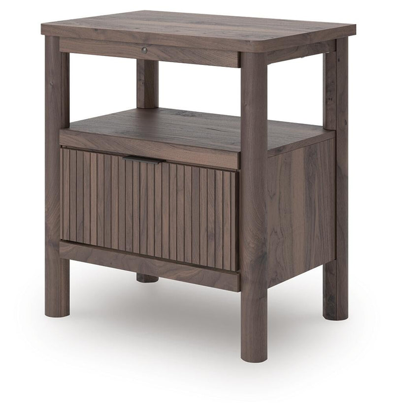 Cadmori King Panel Platform Bed, Dresser, Mirror and Nightstand