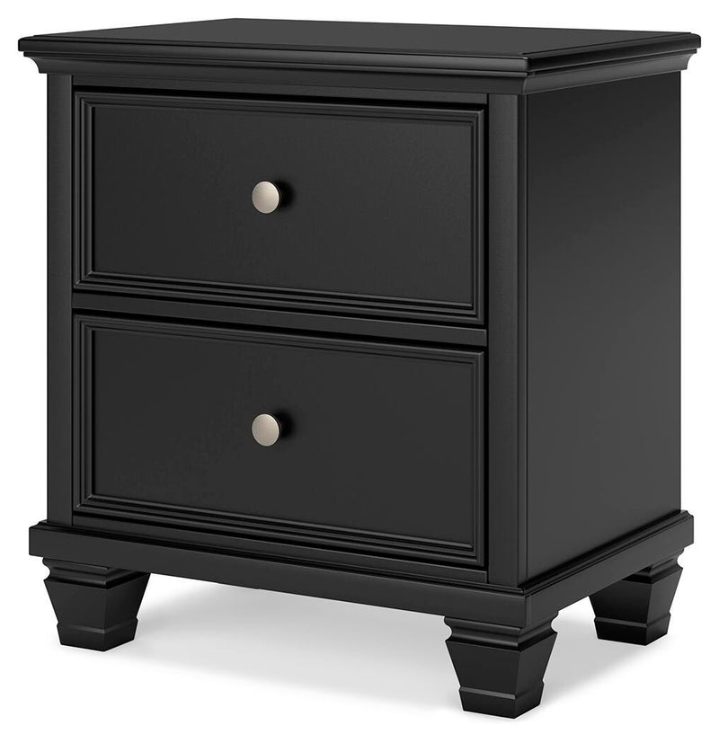 Lanolee California King Panel Storage Bed, Dresser, Mirror and Nightstand