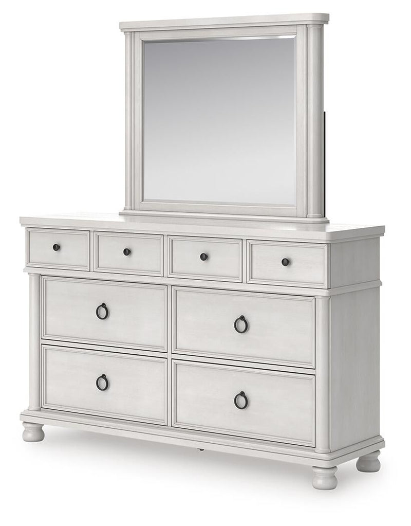 Chadworth California King Poster Bed, Dresser and Mirror
