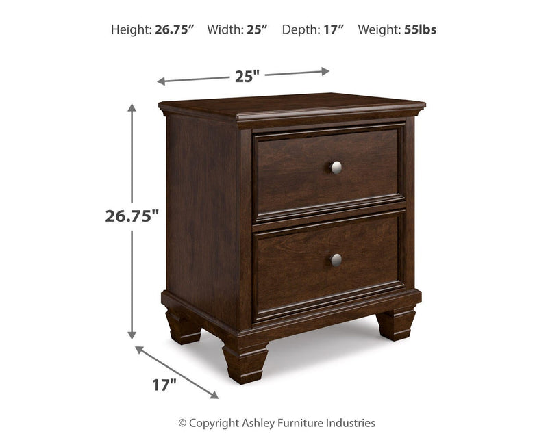 Danabrin Queen Panel Storage Bed, Dresser, Mirror and Nightstand