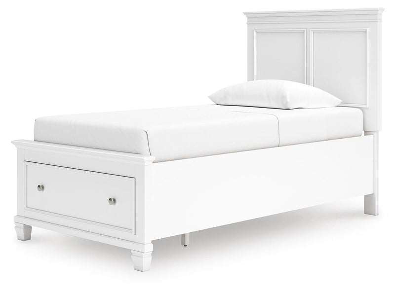 Fortman Twin Panel Storage Bed, Dresser and Mirror