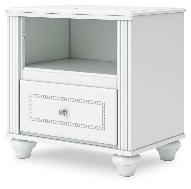Maylilly Full Upholstered Panel Storage Bed, Dresser, Mirror and Nightstand