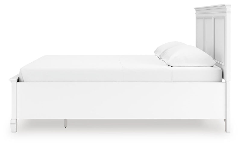 Fortman California King Panel Storage Bed, Dresser and Mirror