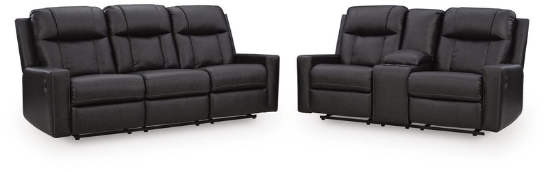 Mackmenville Reclining Sofa and Reclining Loveseat with Console