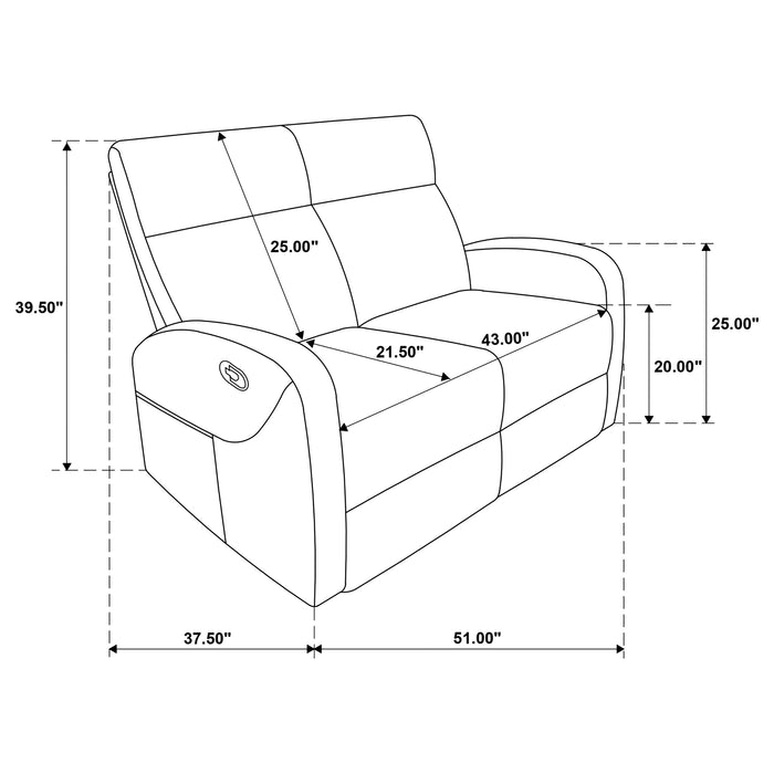 Hamilton 2-piece Chenille Manual Reclining Sofa Set Charcoal Grey