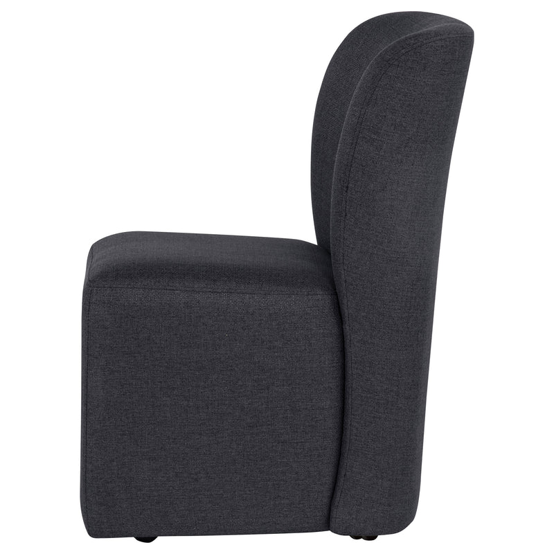 Jaelynn Upholstered Dining Side Chair Charcoal (Set of 2)