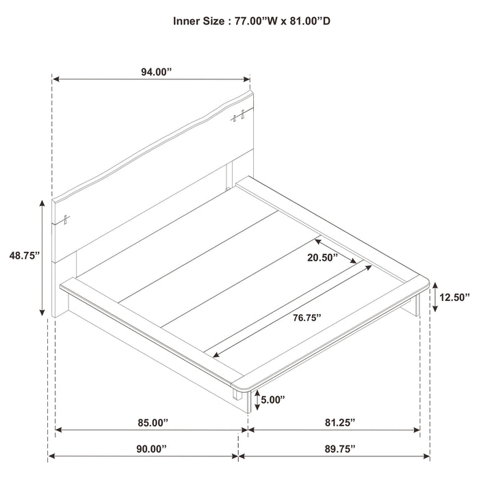 Stillwater Eastern King Platform Bed