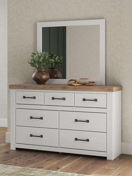 Savonport King Panel Bed with Storage. Dresser, Mirror and Nightstand