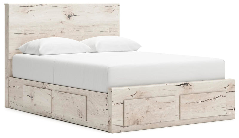 Lawroy Queen Panel Storage Bed, Dresser, Mirror and Nightstand