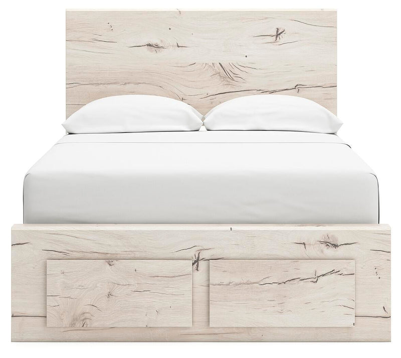 Lawroy Full Panel Storage Bed, Dresser, Mirror and Nightstand