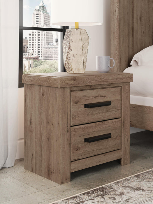 Garistyn Queen Panel Storage Bed, Dresser, Mirror, Chest and Nightstand