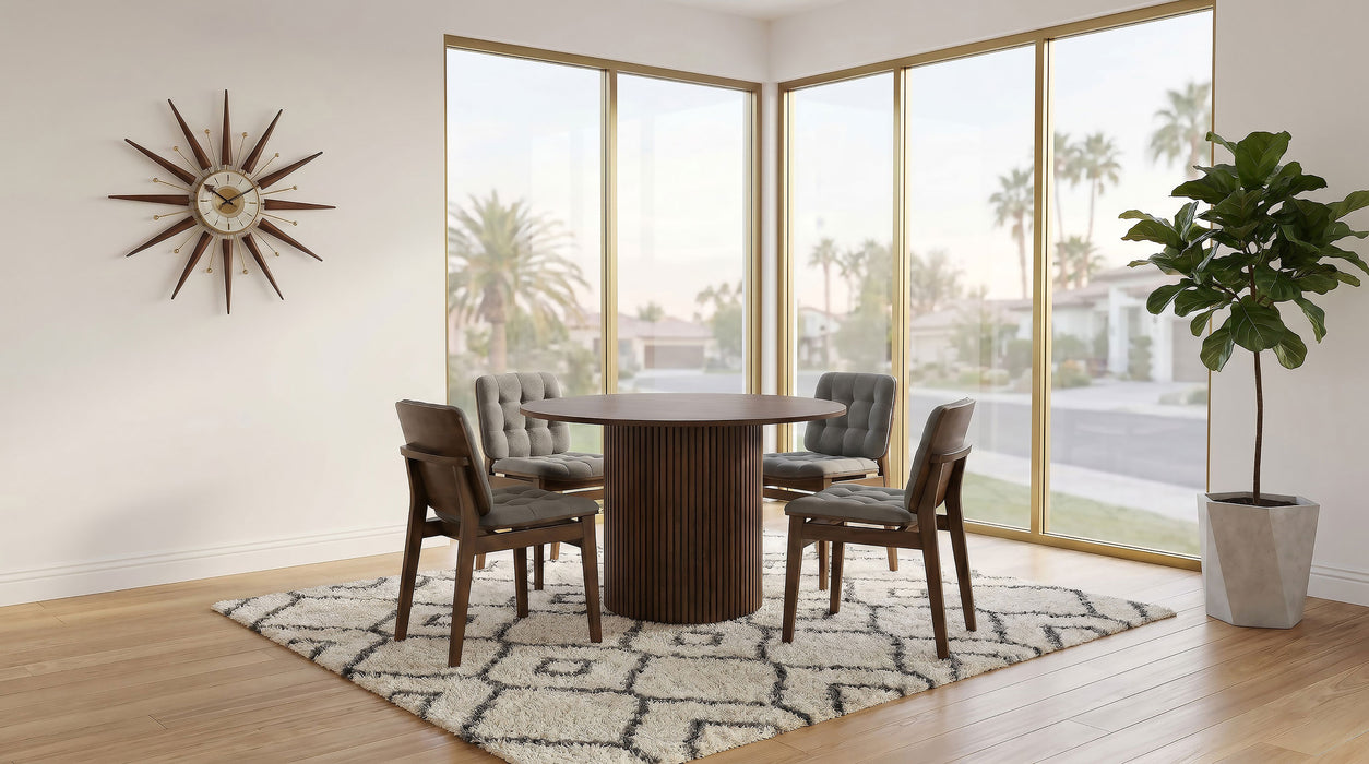 Redbridge Upholstered Side Chair Grey and Walnut (Set of 2)