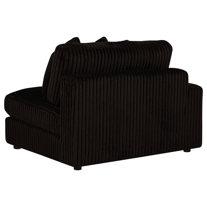 Blaine 2-Piece Corduroy Reversible Chaise Sectional Sofa Chocolate Brown