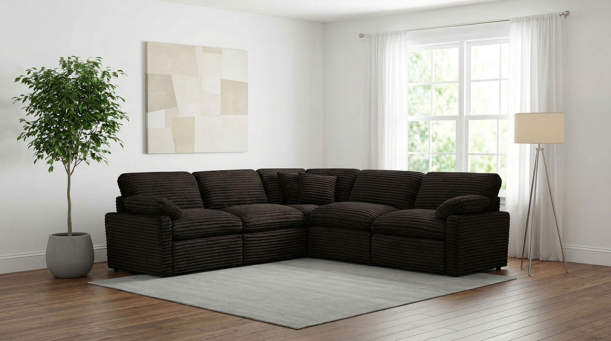 Collins Modular Armless Chair Chocolate Brown