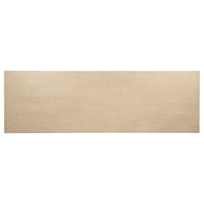Harkes 75-inch 3-drawer Computer Desk with Adjustable Shelf Light Elm
