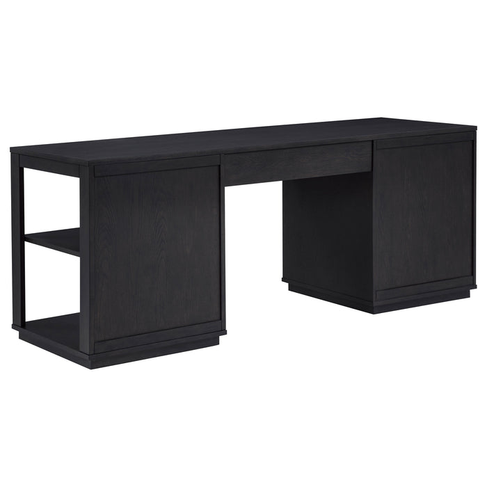 Harkes 75-inch 3-drawer Computer Desk with Adjustable Shelf Coffee Bean