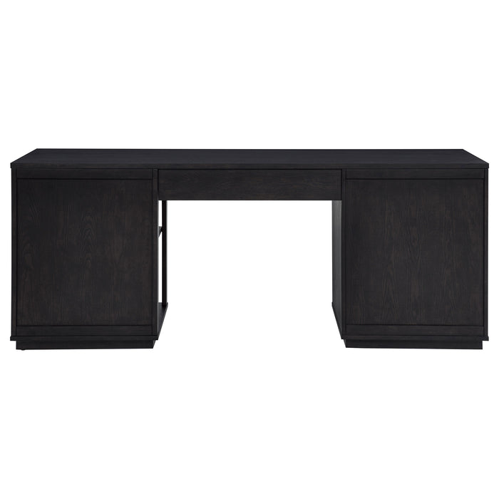Harkes 75-inch 3-drawer Computer Desk with Adjustable Shelf Coffee Bean