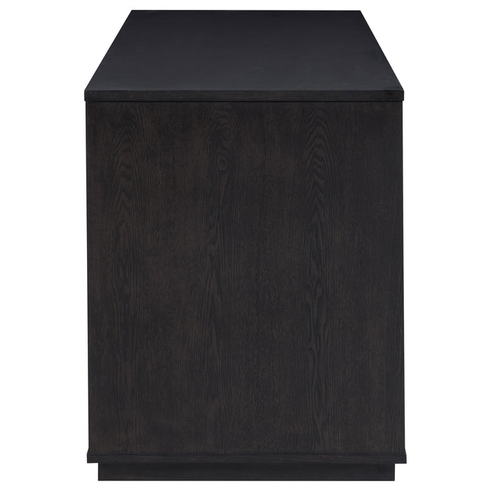 Harkes 75-inch 3-drawer Computer Desk with Adjustable Shelf Coffee Bean