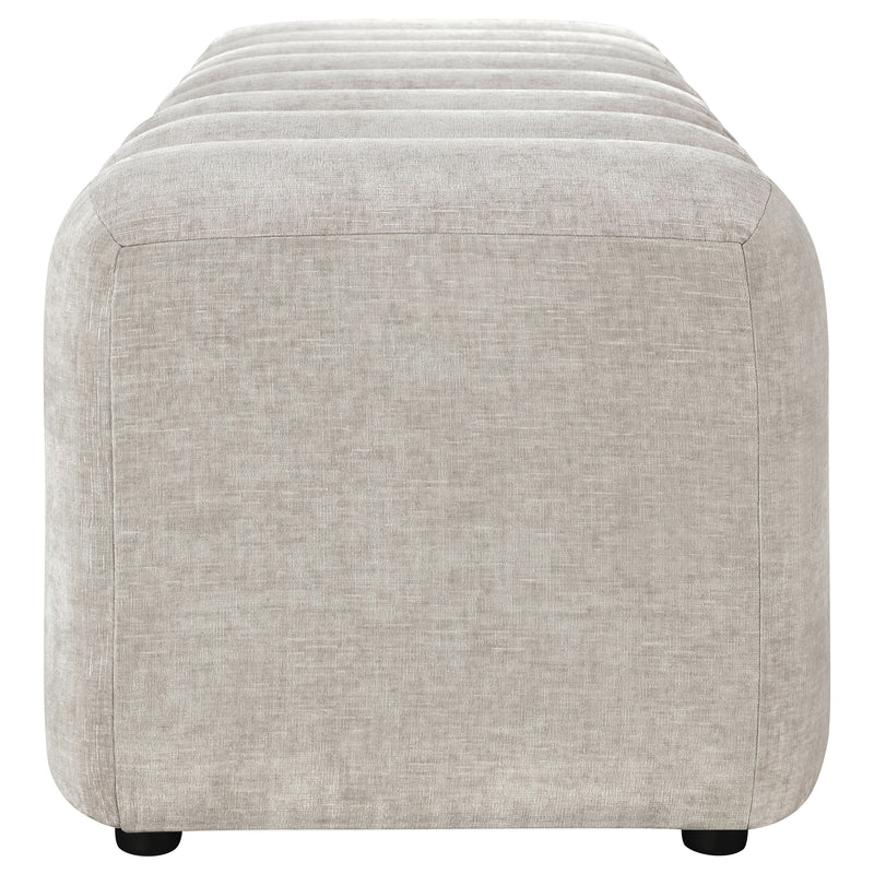 Summer Upholstered Channel Accent Bench Greige