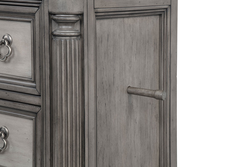 Cresswell 5-piece Eastern King Storage Bedroom Set Weathered Taupe