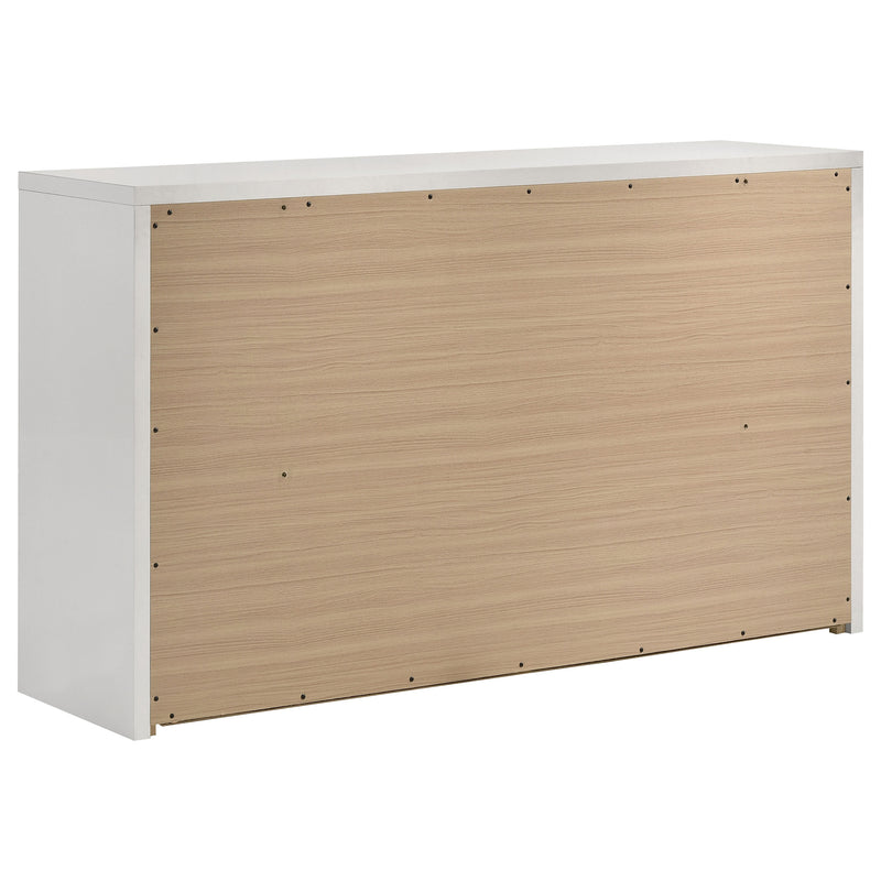 Viana 5-Piece Touch-Control LED Eastern King Bedroom Set White High Gloss