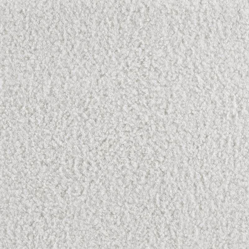 Alamosa Eastern King Boucle Upholstered Wingback Platform Bed White