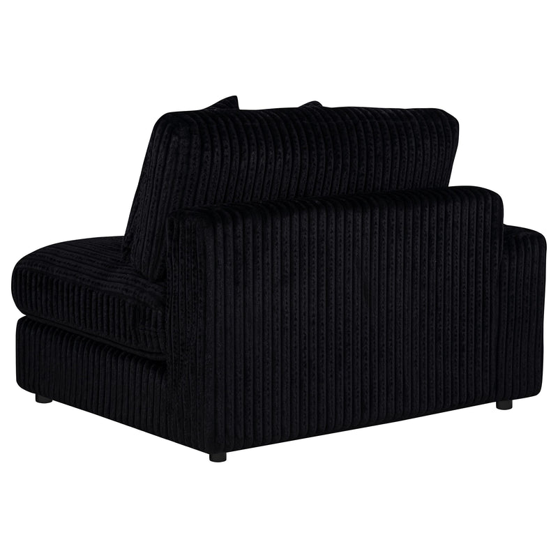 Blaine 2-Piece Corduroy Reversible Chaise Sectional Sofa Black