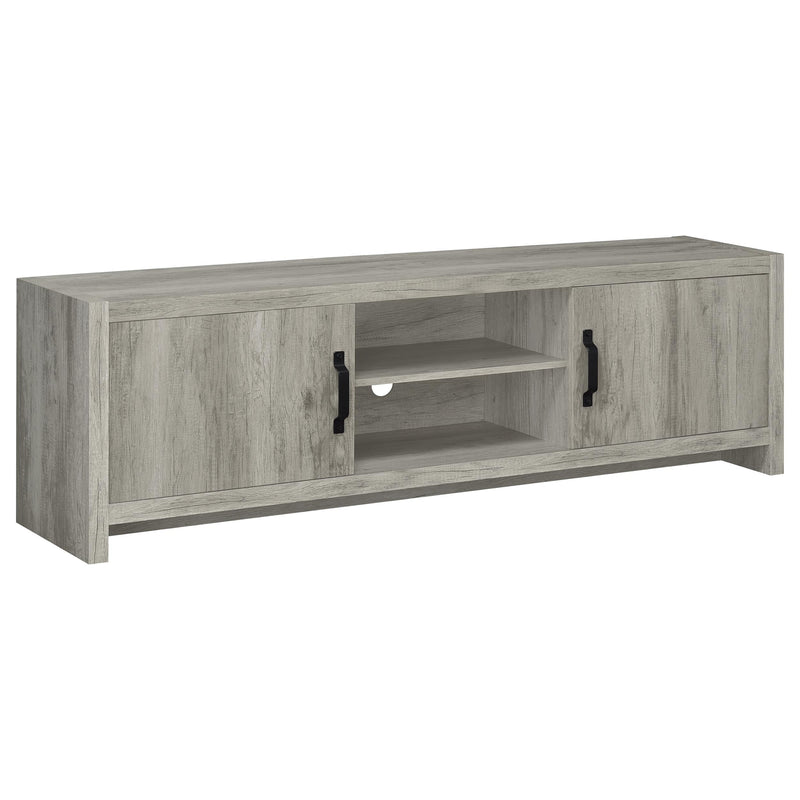 Burke 3-Piece TV Entertainment Center Fits 75-Inch TVs Grey Driftwood