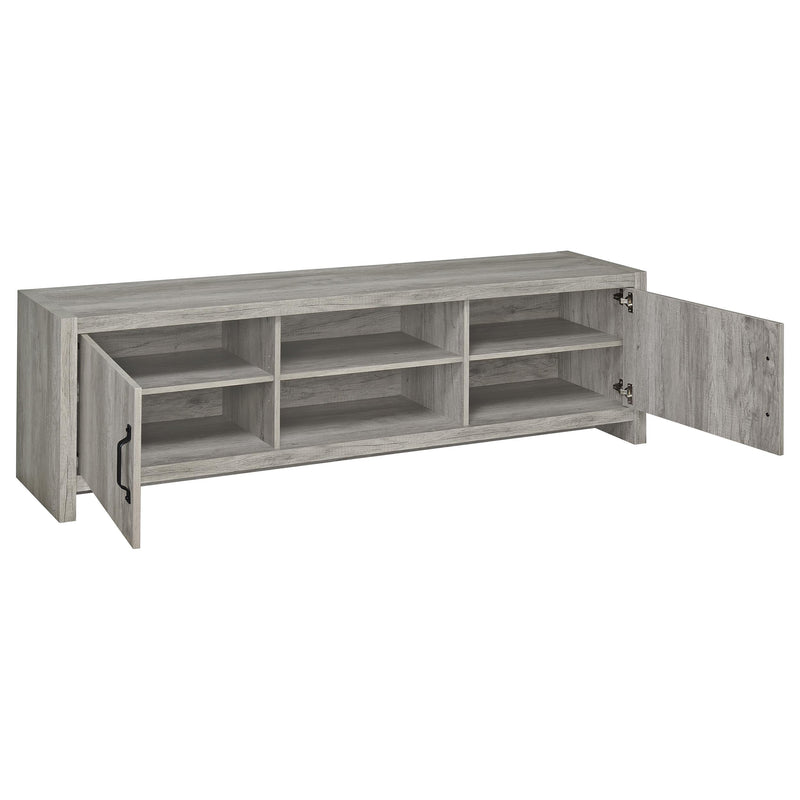 Burke 3-Piece TV Entertainment Center Fits 75-Inch TVs Grey Driftwood