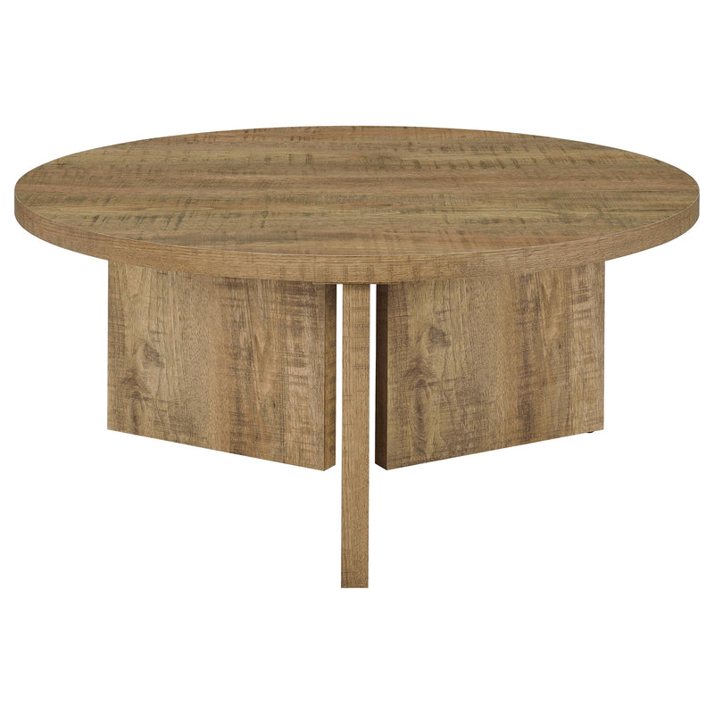 Aragon 3-Piece Round Coffee and End Table Set Mango