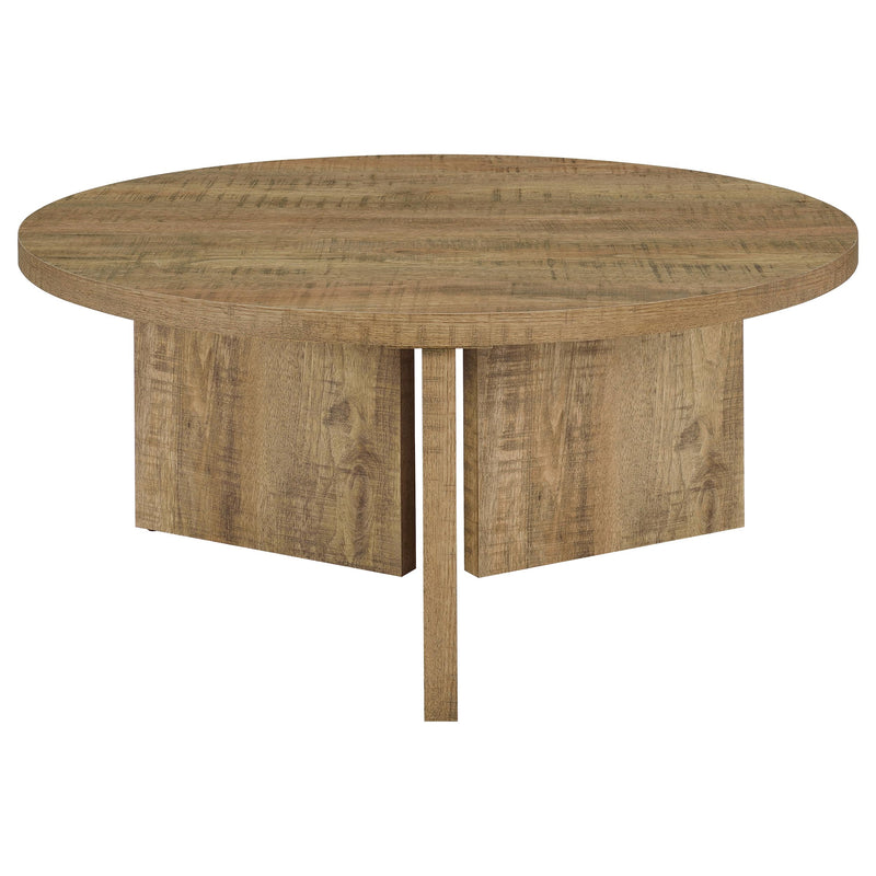 Aragon 3-Piece Round Coffee and End Table Set Mango