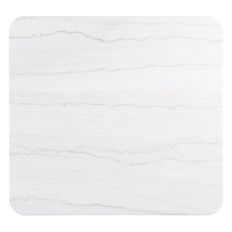 Lior 3-Piece Square Marble Top Coffee and End Table Set Charcoal