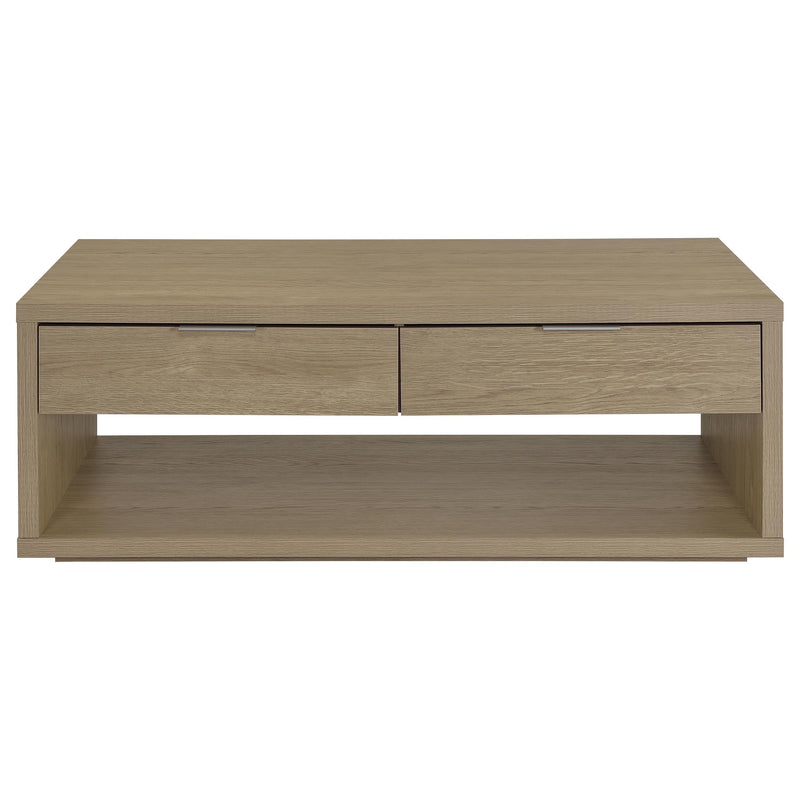Ingram 2-Piece Coffee and End Table Set with Storage Latte