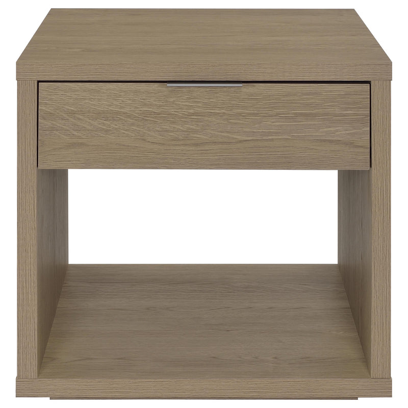 Ingram 2-Piece Coffee and End Table Set with Storage Latte