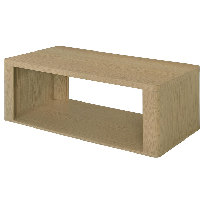 Alsina Rectangular Coffee Table with Open Shelf Greige