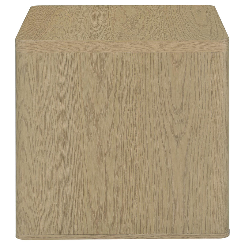 Alsina Square End Table with Open Shelf Greige